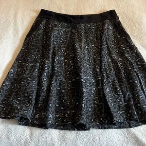 Melissa McCarthy Seven7 flare leopard skirt with pockets size 1X